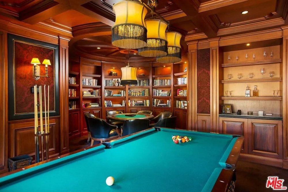 Pool table in a home on the land where sharon tate was murdered