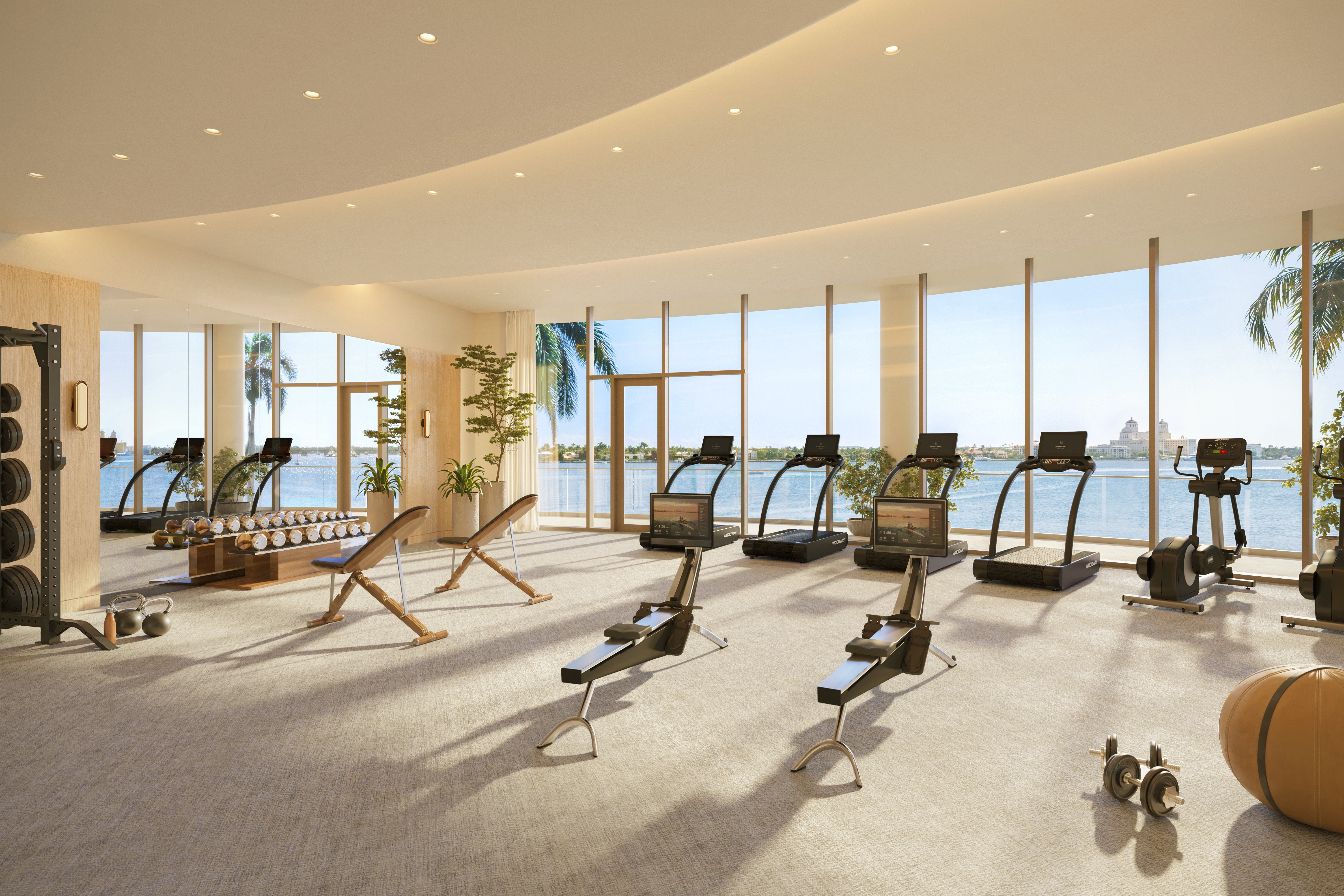 Rendering of a gym in a West Palm Beach condo development built by billionaire Stephen Ross