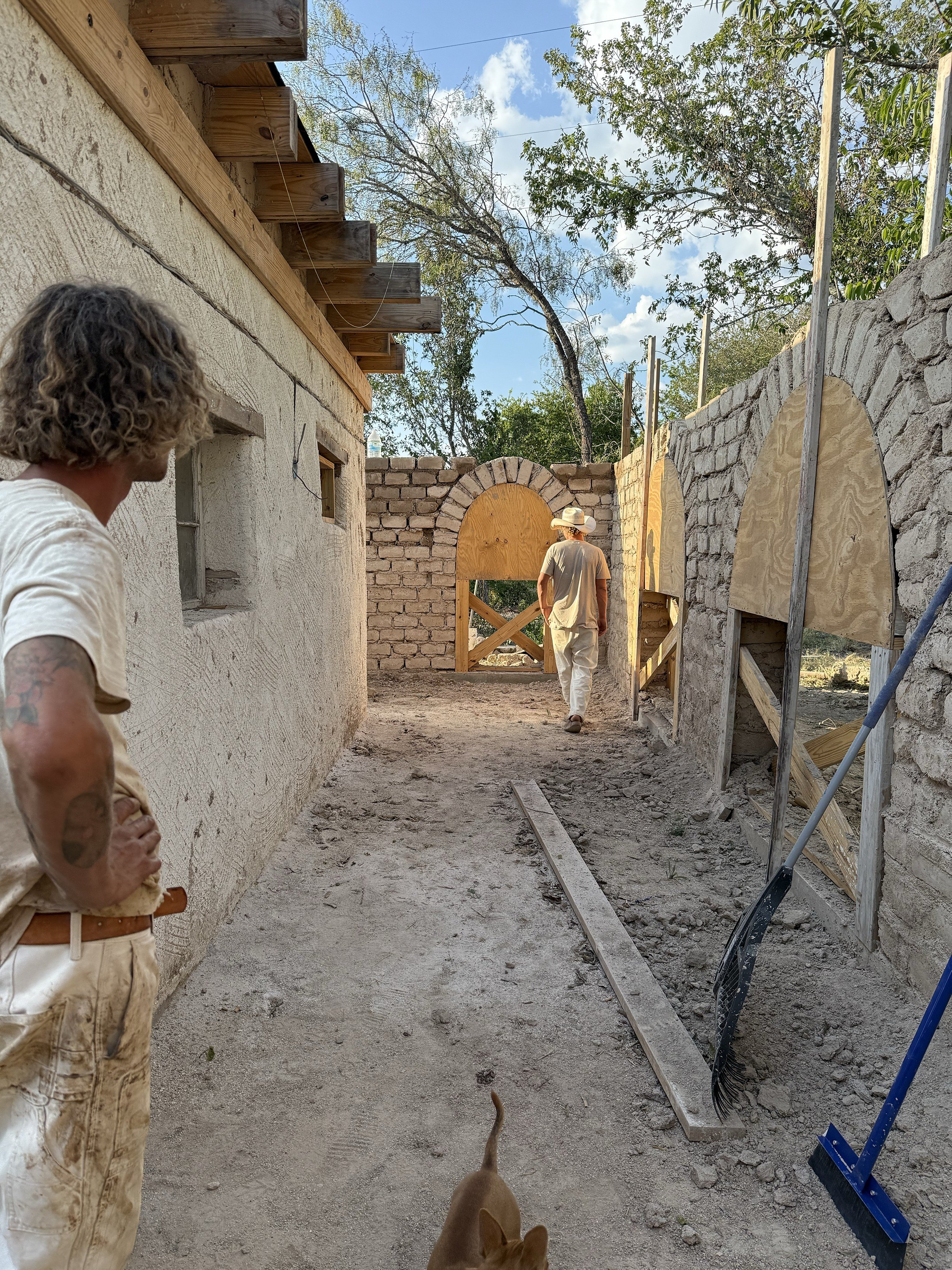 Constructing Stone Archways and Plaster Pathways