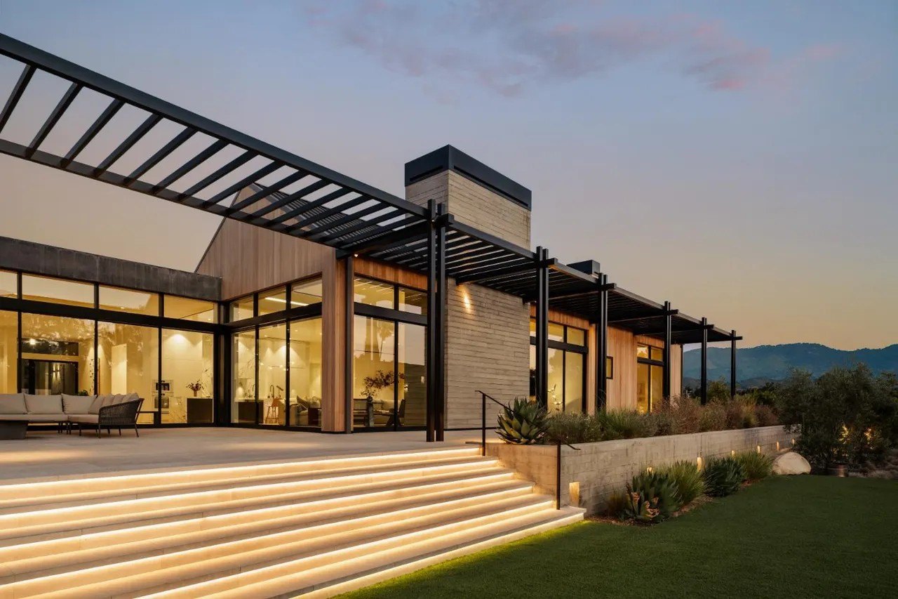 The 2.2-acre property has plenty of room for vast lawns, native landscaping, and is permitted for livestock and equestrian facilities.