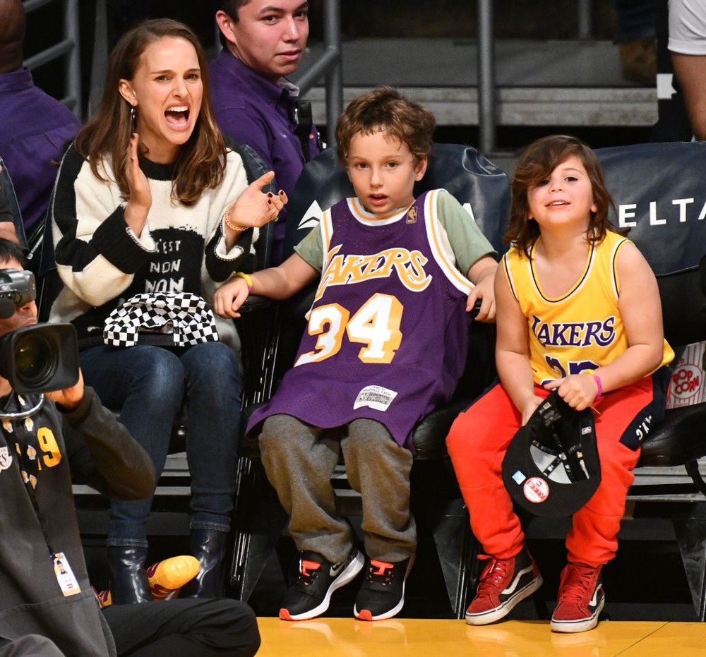 Celebrities At The Los Angeles Lakers Game