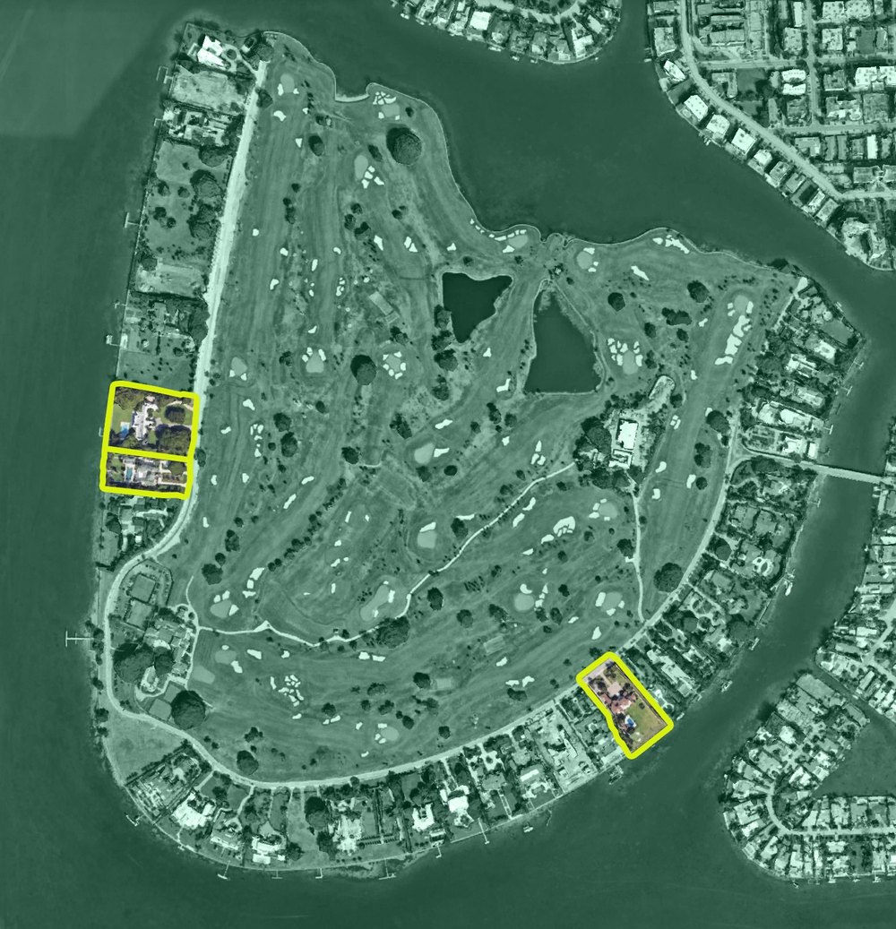 Jeff Bezos' three homes on Indian Creek Island