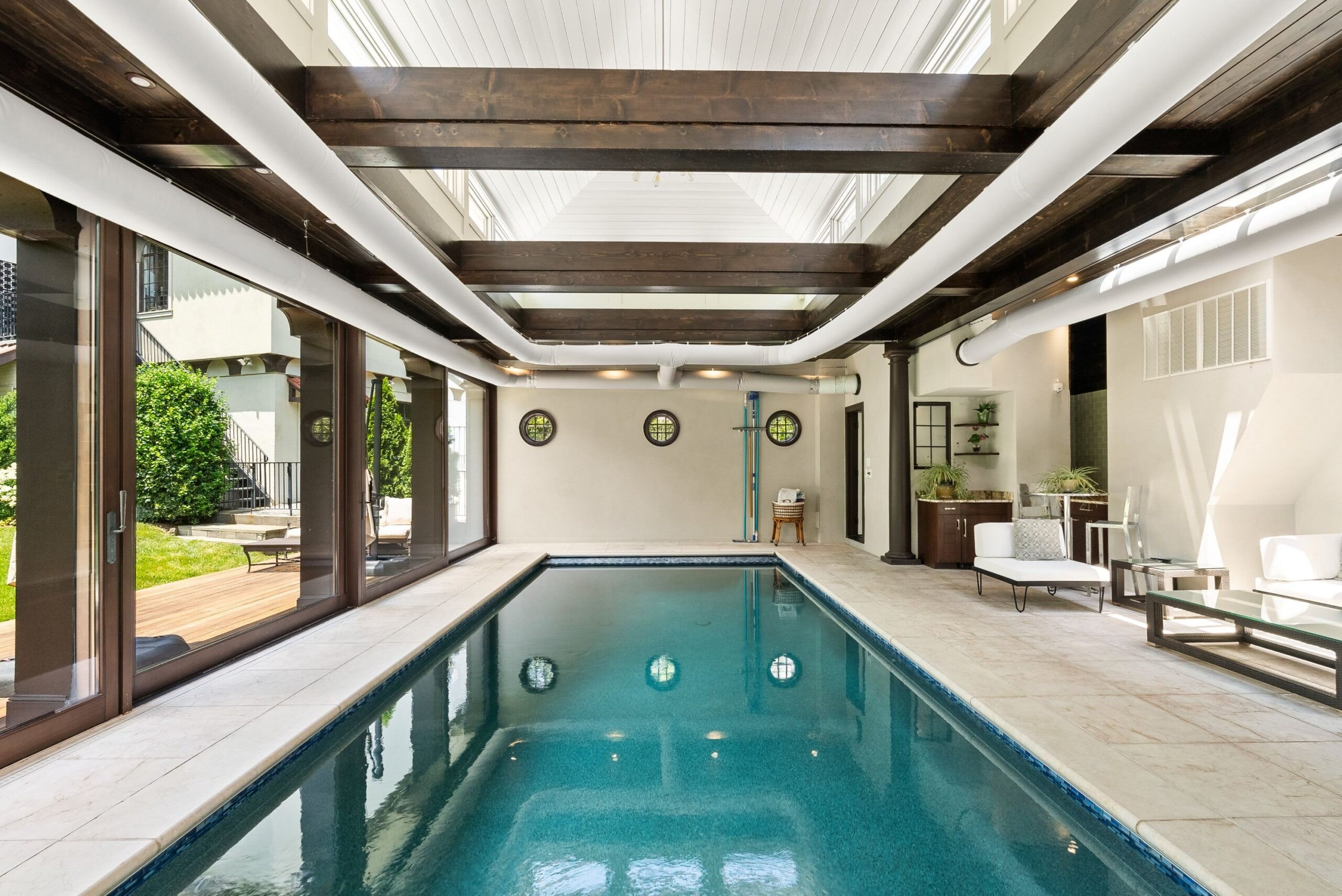 Indoor pool in Heurich-Parks House in Washington, DC, on sale for $10,750,000
