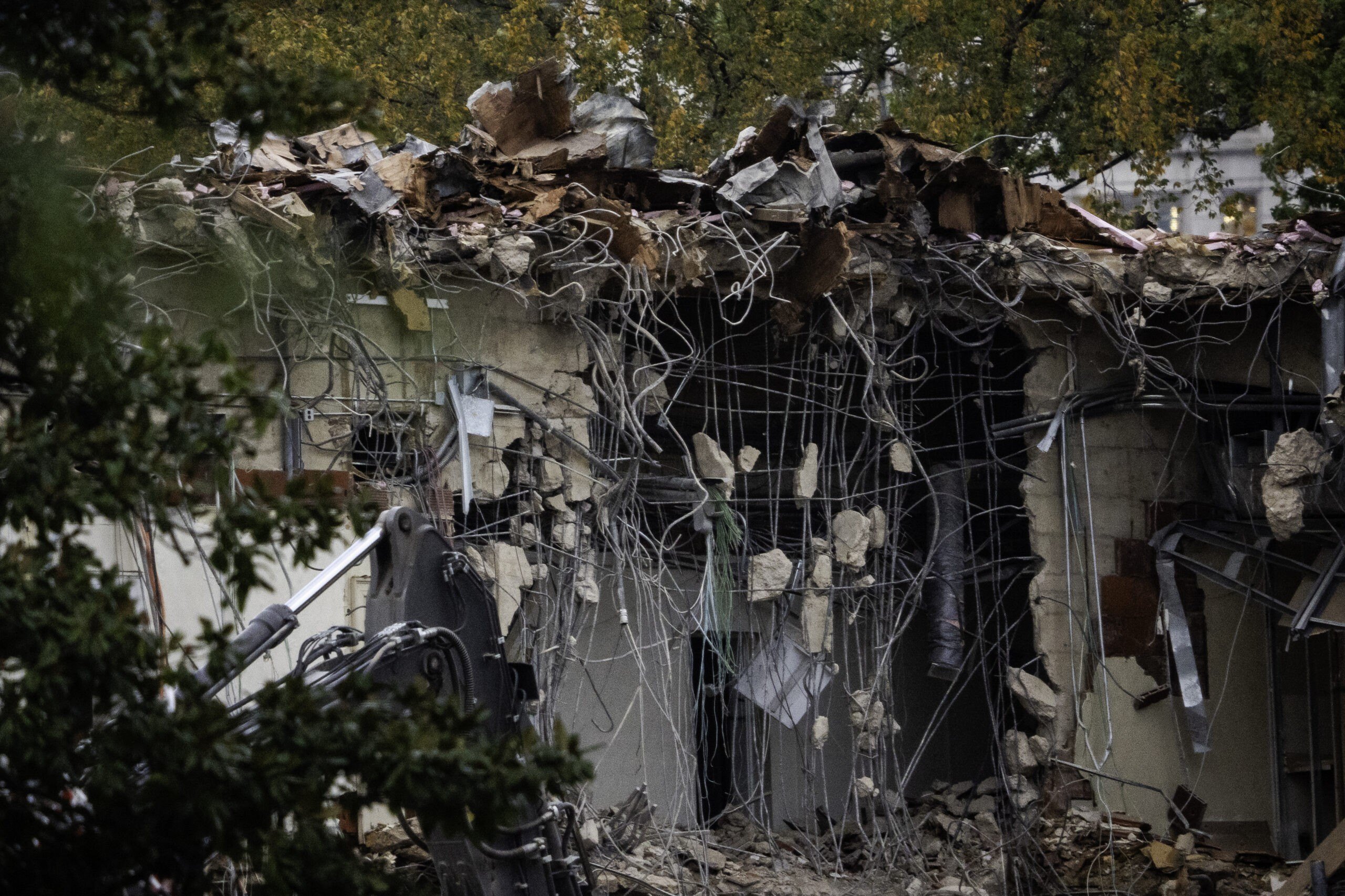 The East Wing of The White House demolished