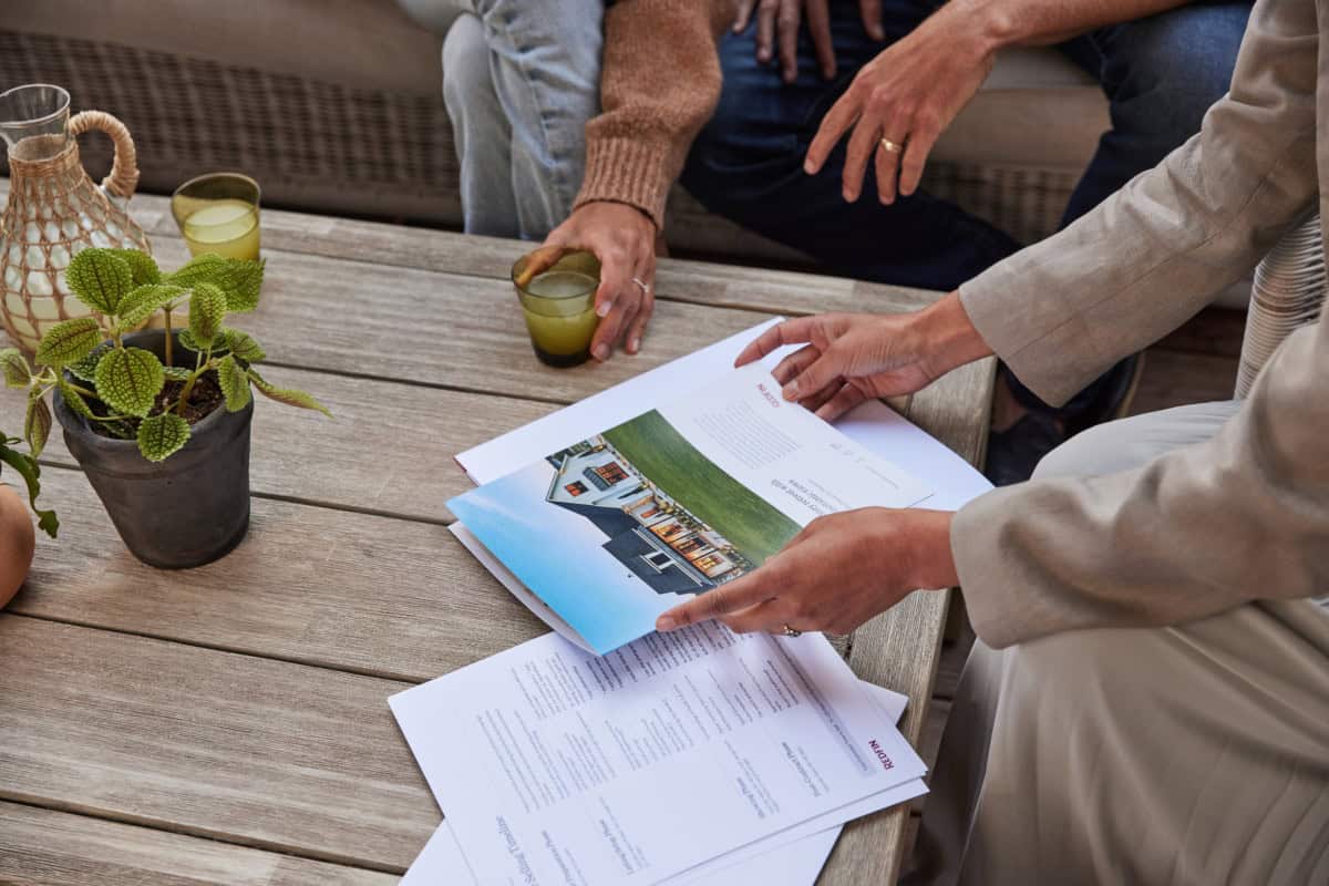 talking with a redfin agent about buying a home