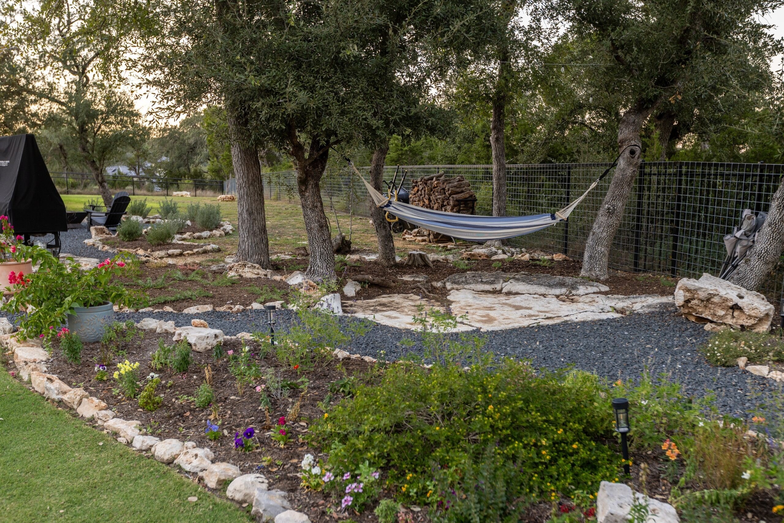 The Texas Hill Country home sits on one acre of land.
