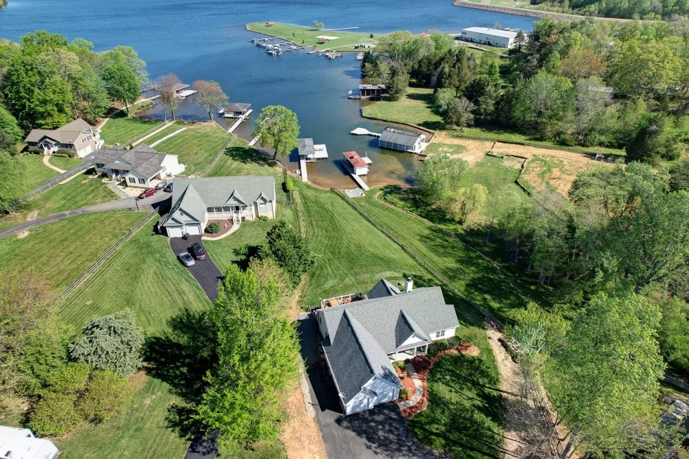 Ariel view of houses