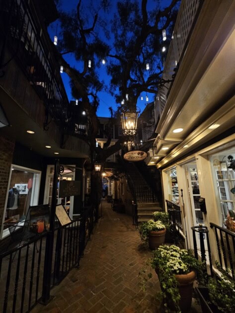 A nighttime stroll through Peppertree Lane is a perfect way to end the night