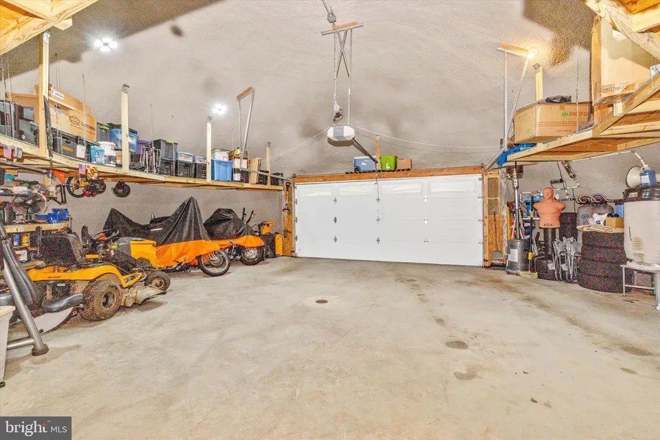 Three-car garage at monolithic dome home in Smithsburg, MD, on sale for $1,149,000