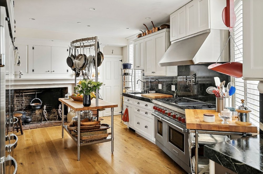 Kitchen with original health from 1755, restored