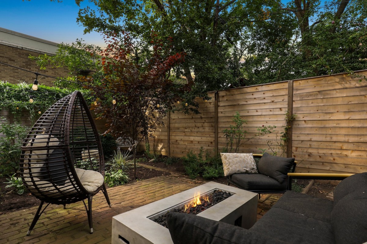 outdoor space outside of an apartment unit