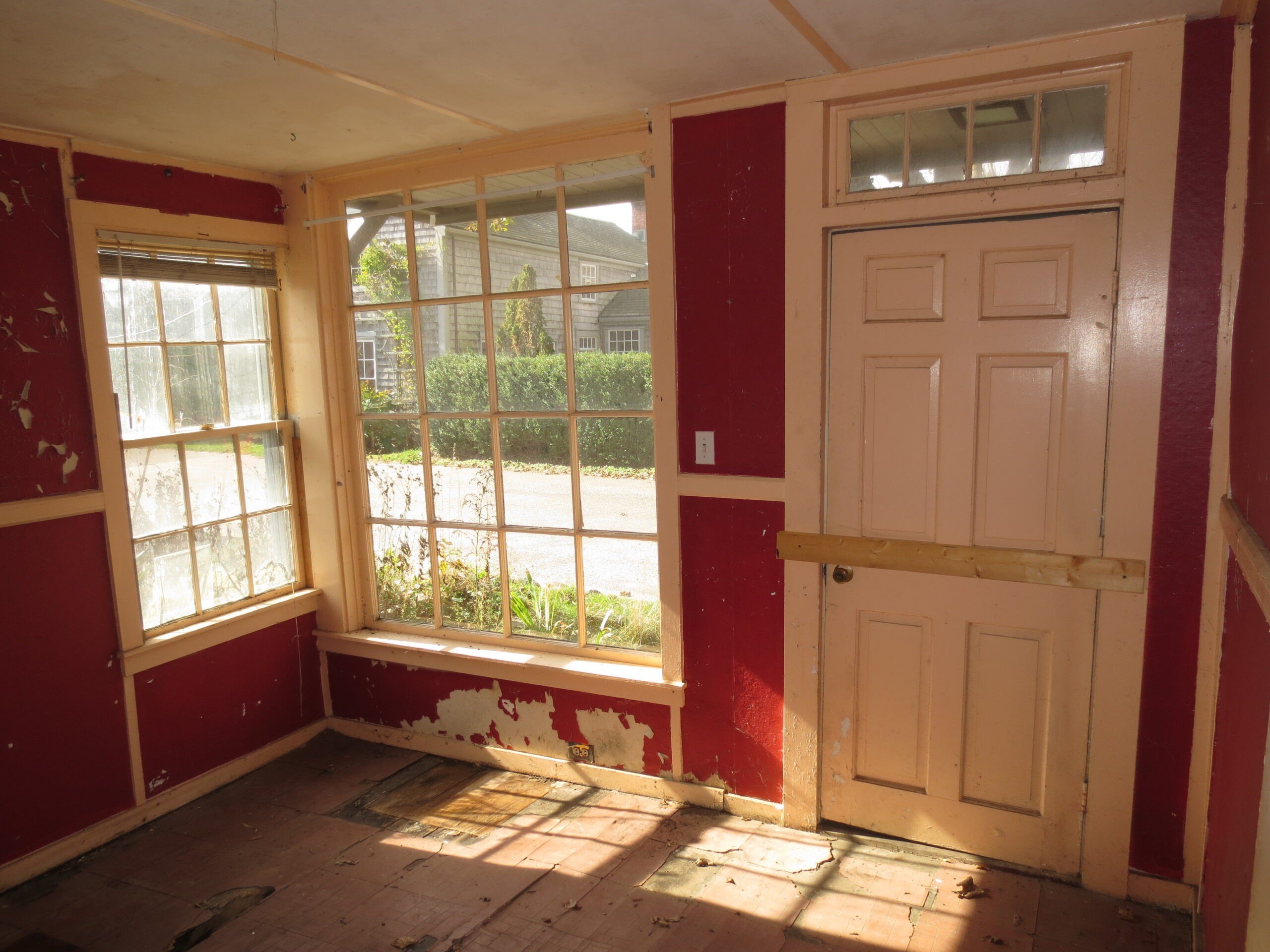 There was an unusually large window near the front entry that served as a show window when the building functioned as a general store. 
