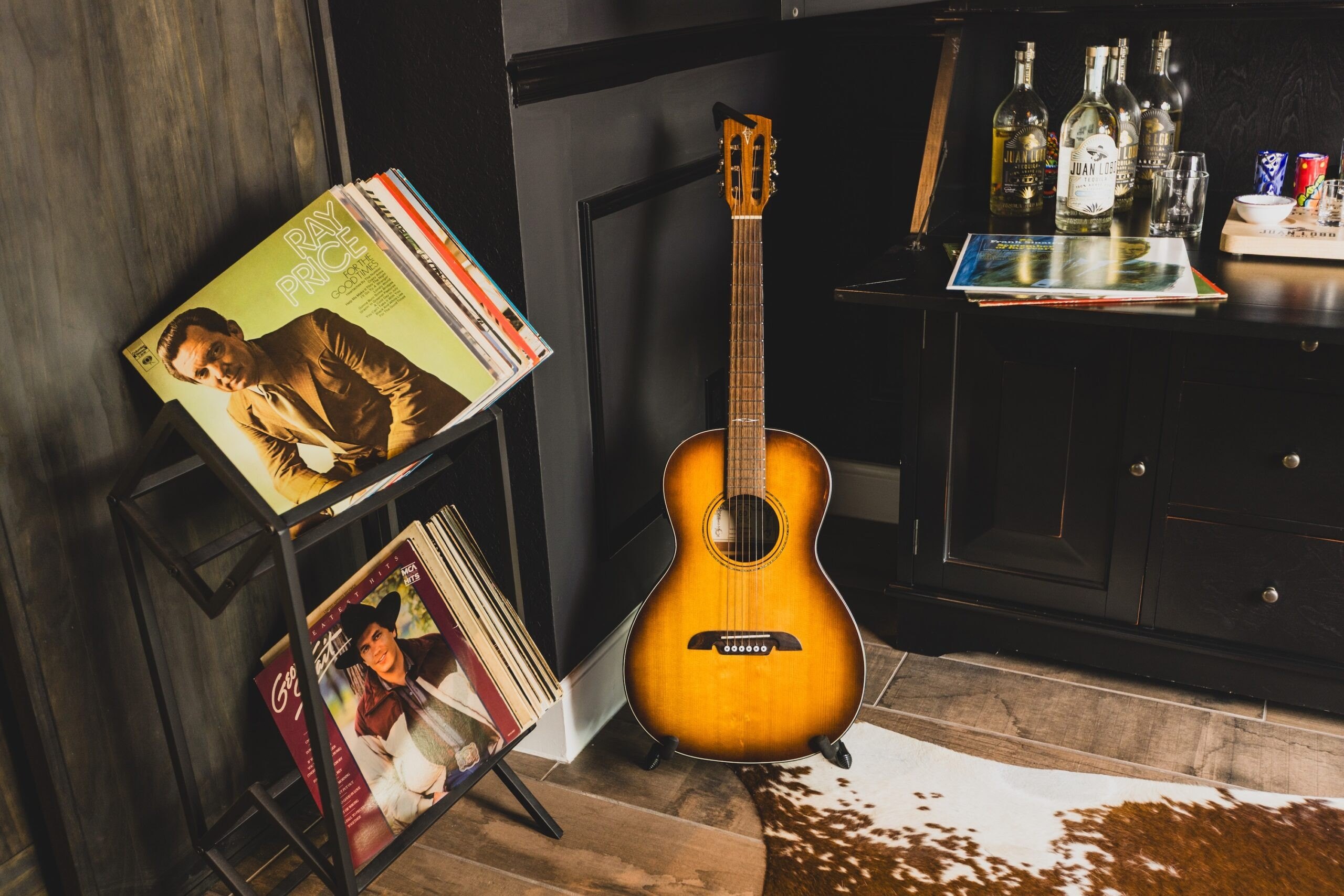 Wolfe keeps his guitars inside his sanctuary so he can easily make or listen to music, such as his new album, “Barstool Therapy (Session One).”