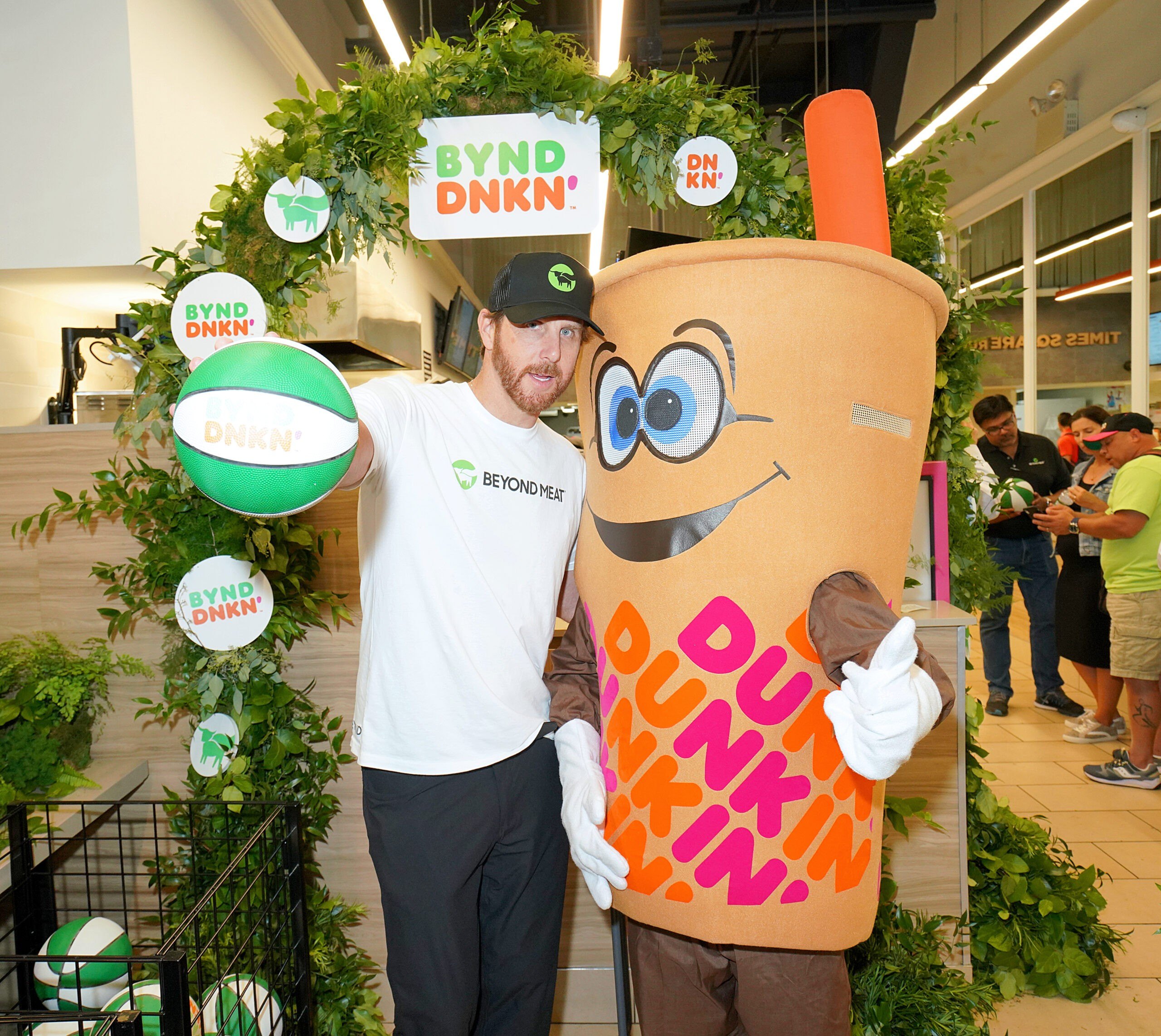 Dunkin' And Beyond Meat Unveil Beyond Sausage Breakfast Sandwich At An Event Hosted by DeAndre Jordan Of The Brooklyn Nets