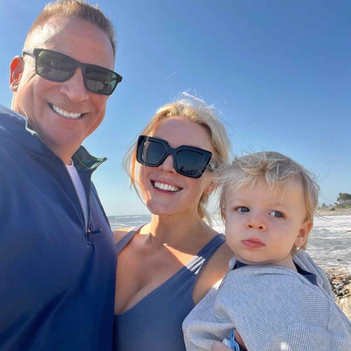 Karoline Leavitt with her husband and son