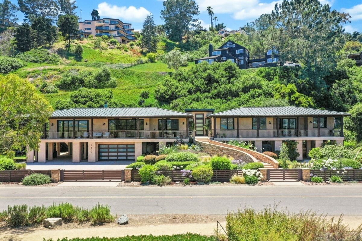 A mansion nestled above the San Dieguito Lagoon