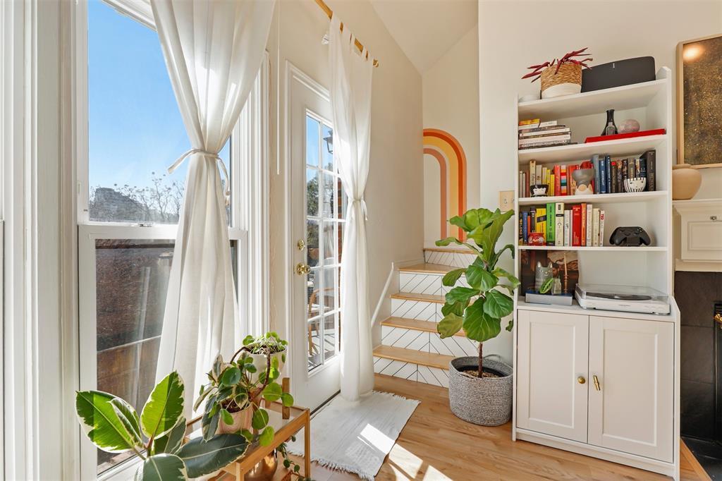 sunlit home with natural colors and greenery