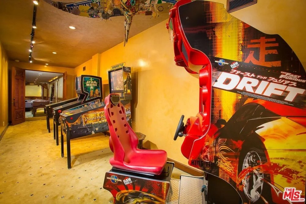 Game room in a home on the land where sharon tate was murdered