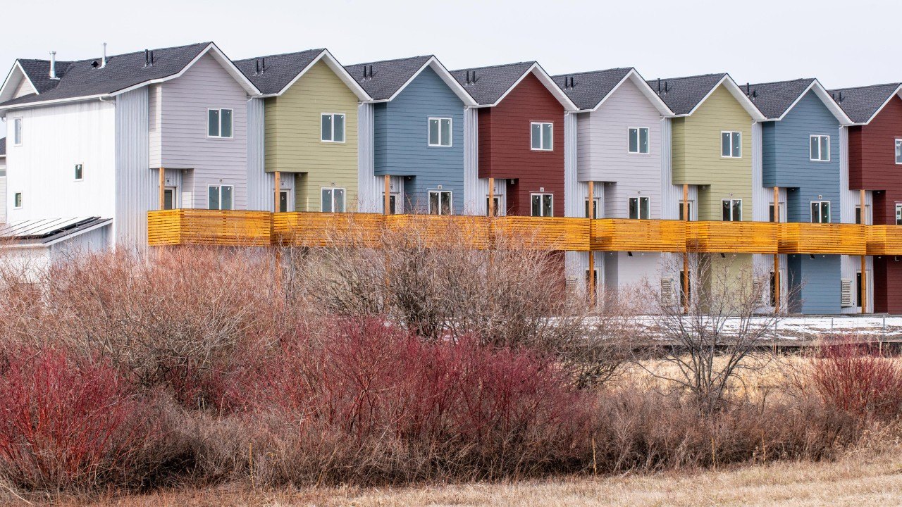 Montana townhomes in the winter months.
