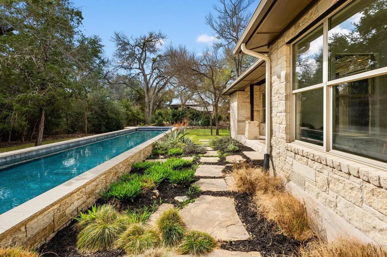 Pool at a home in Austin Texas that belongs to Tate Donovan