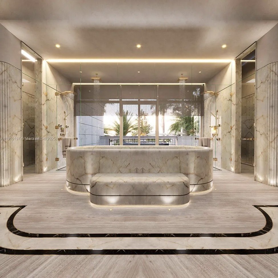 A marble bathtub in a luxury home in Florida that Meta chief executive Mark Zuckerberg paid 170 million for.