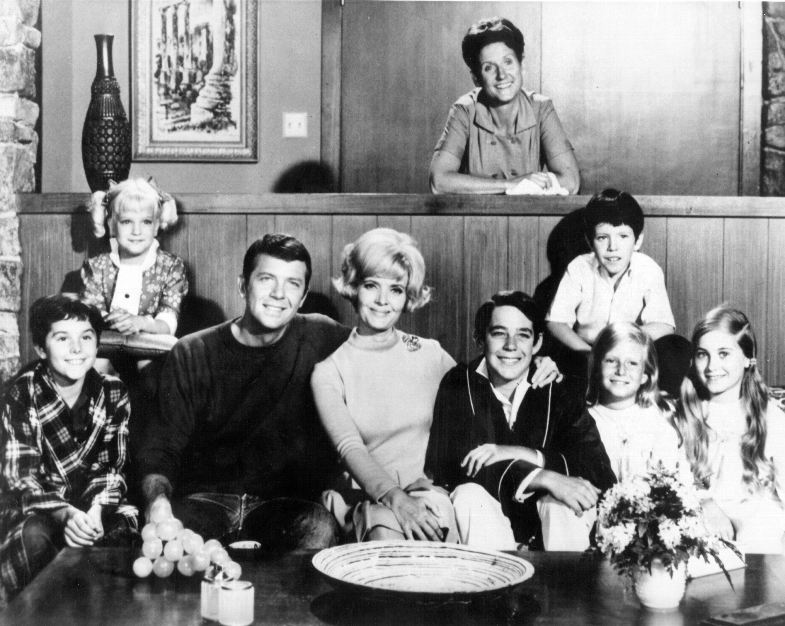 A photo of the cast of The Brady Bunch
