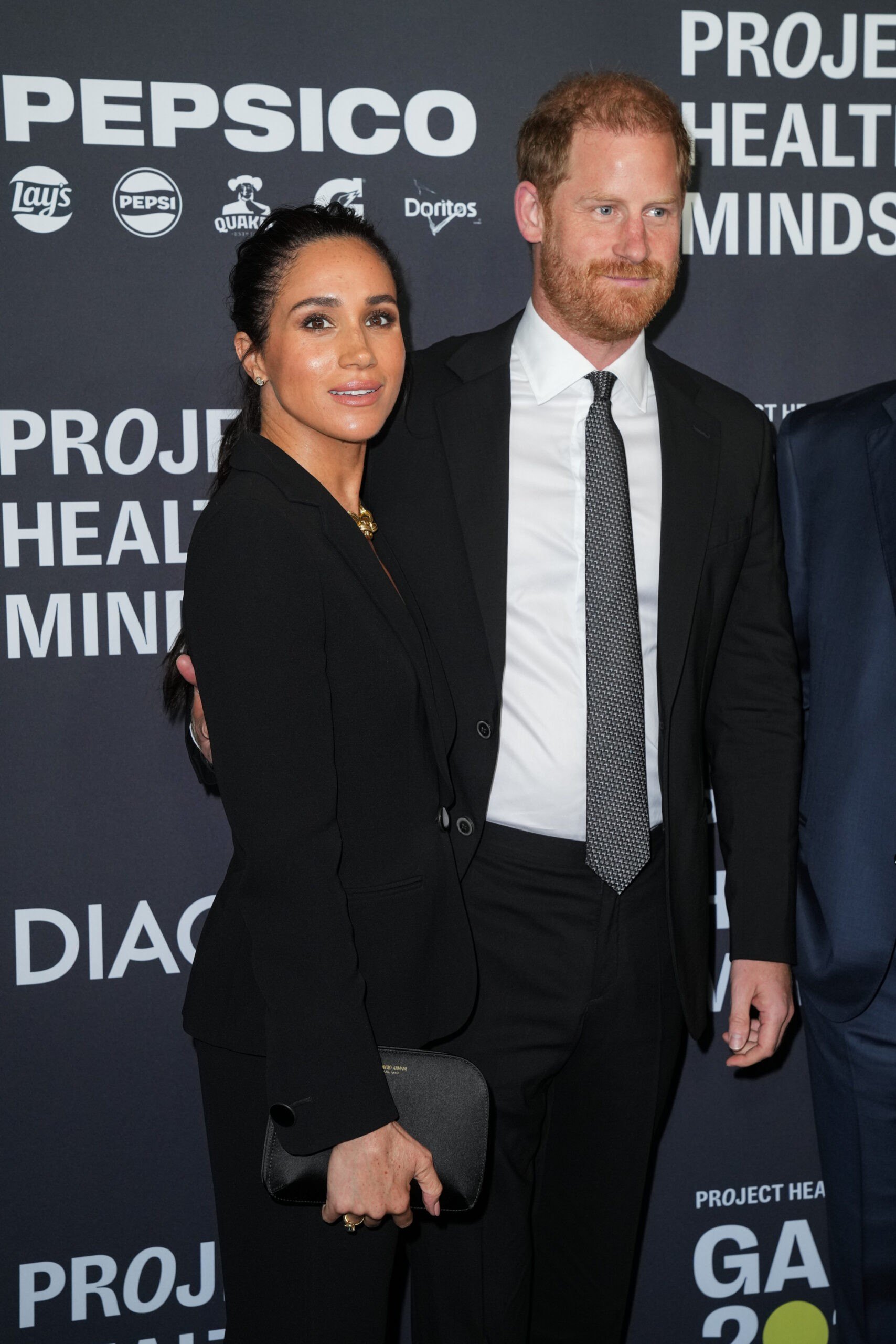 Meghan, Duchess of Sussex and Prince Harry, Duke of Sussex, attend the Project Healthy Minds 3rd Annual Gala at Spring Studios on October 09, 2025 in New York City.
