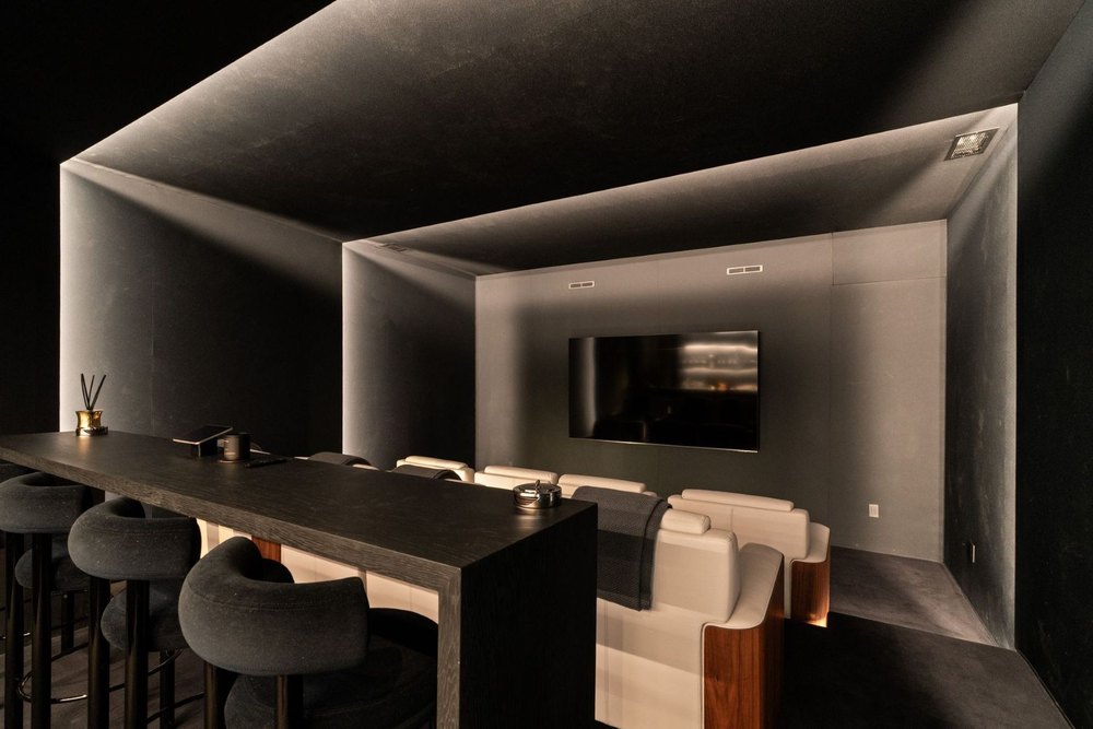 Theater at Aston Martin-designed Sylvan Rock in Red Hook, NY, on sale for $19,500,000