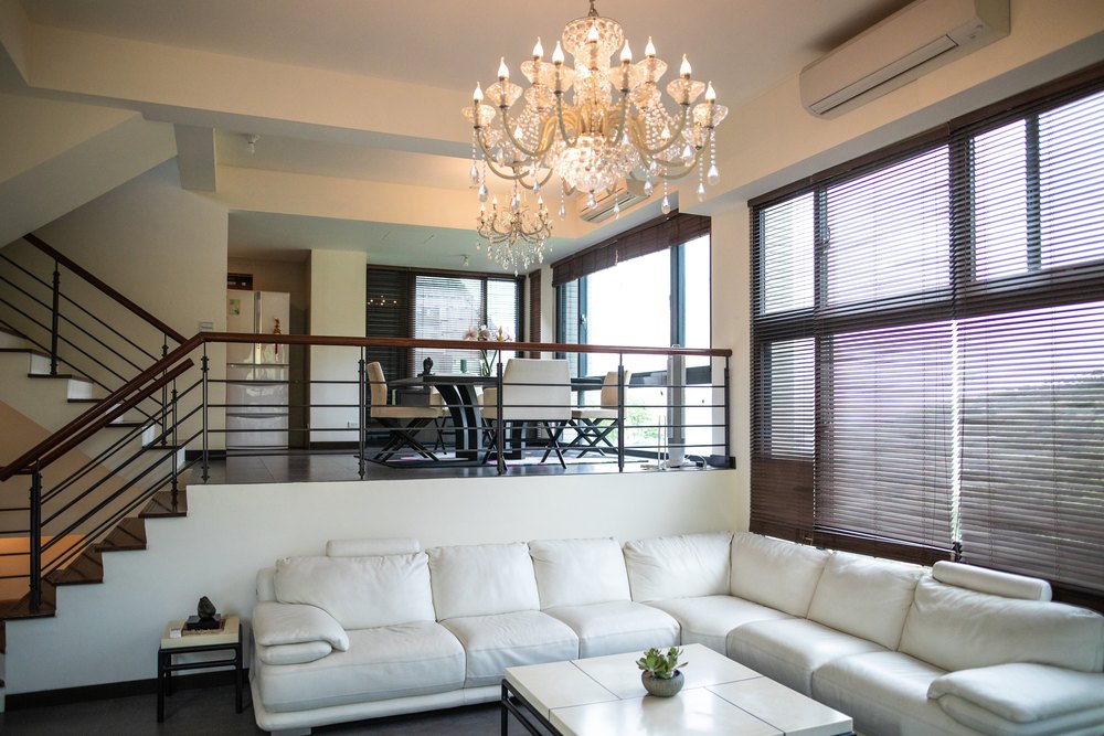 Modern white living room interior