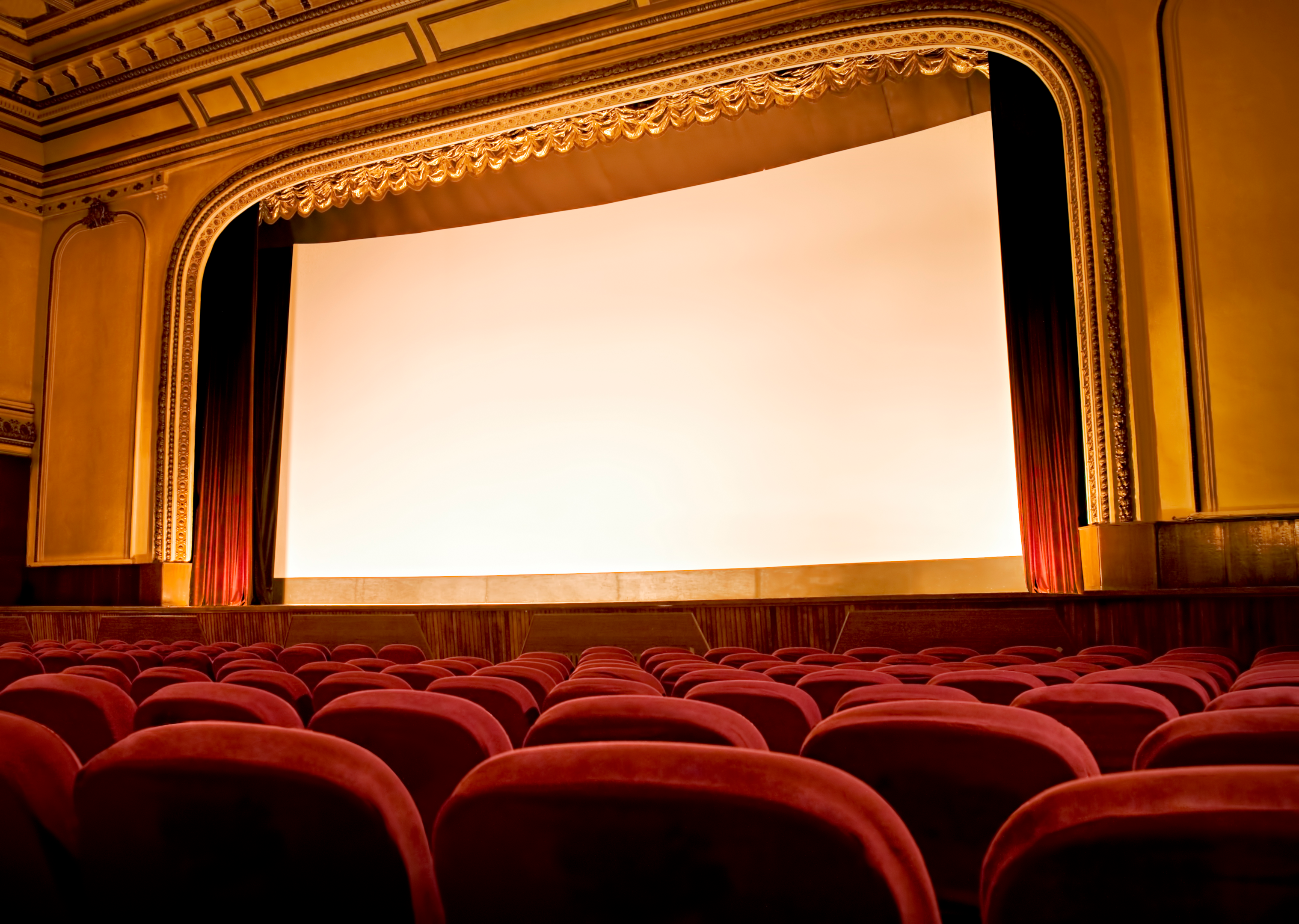 A small, empty theater hall