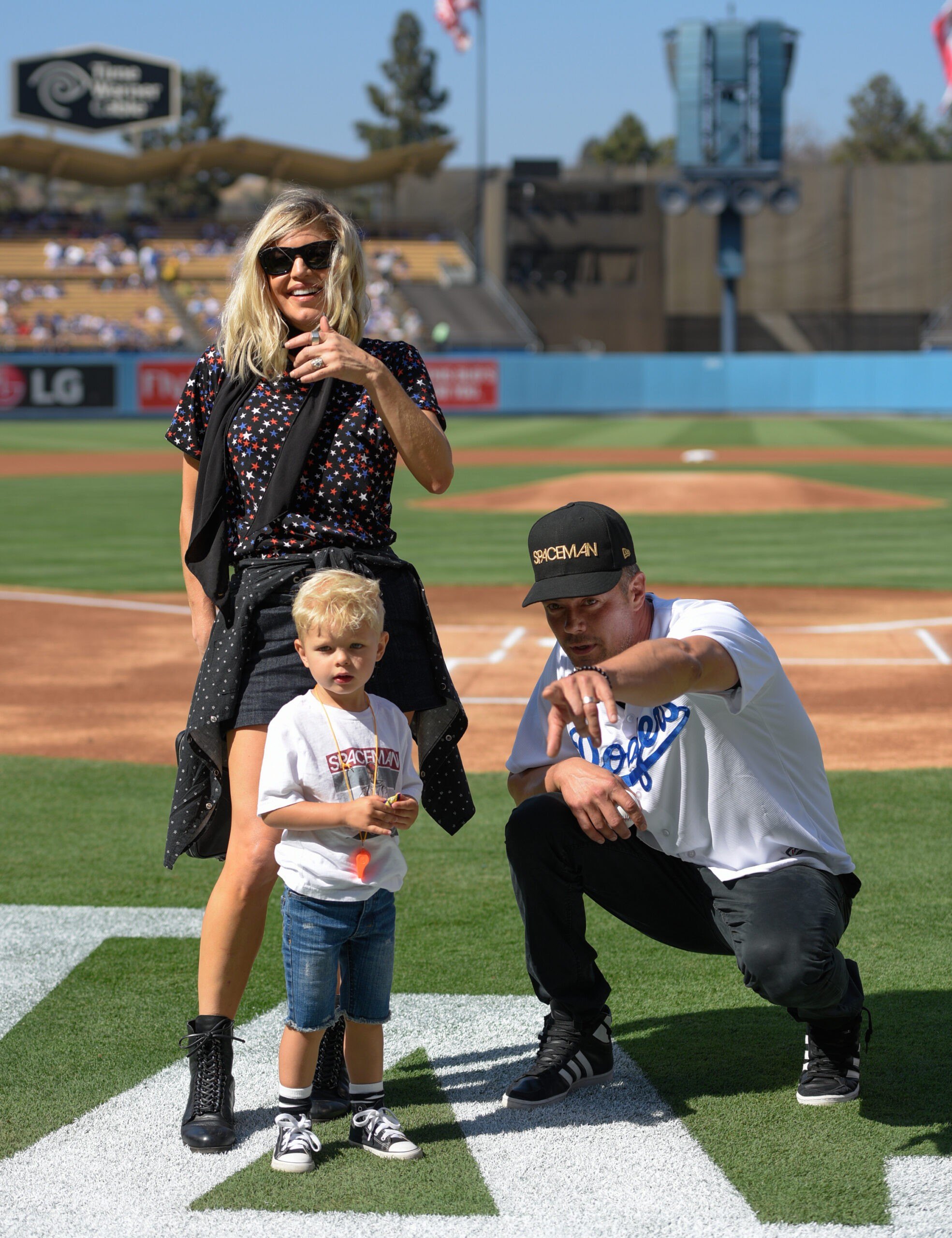 Celebrities At The Los Angeles Dodgers Game