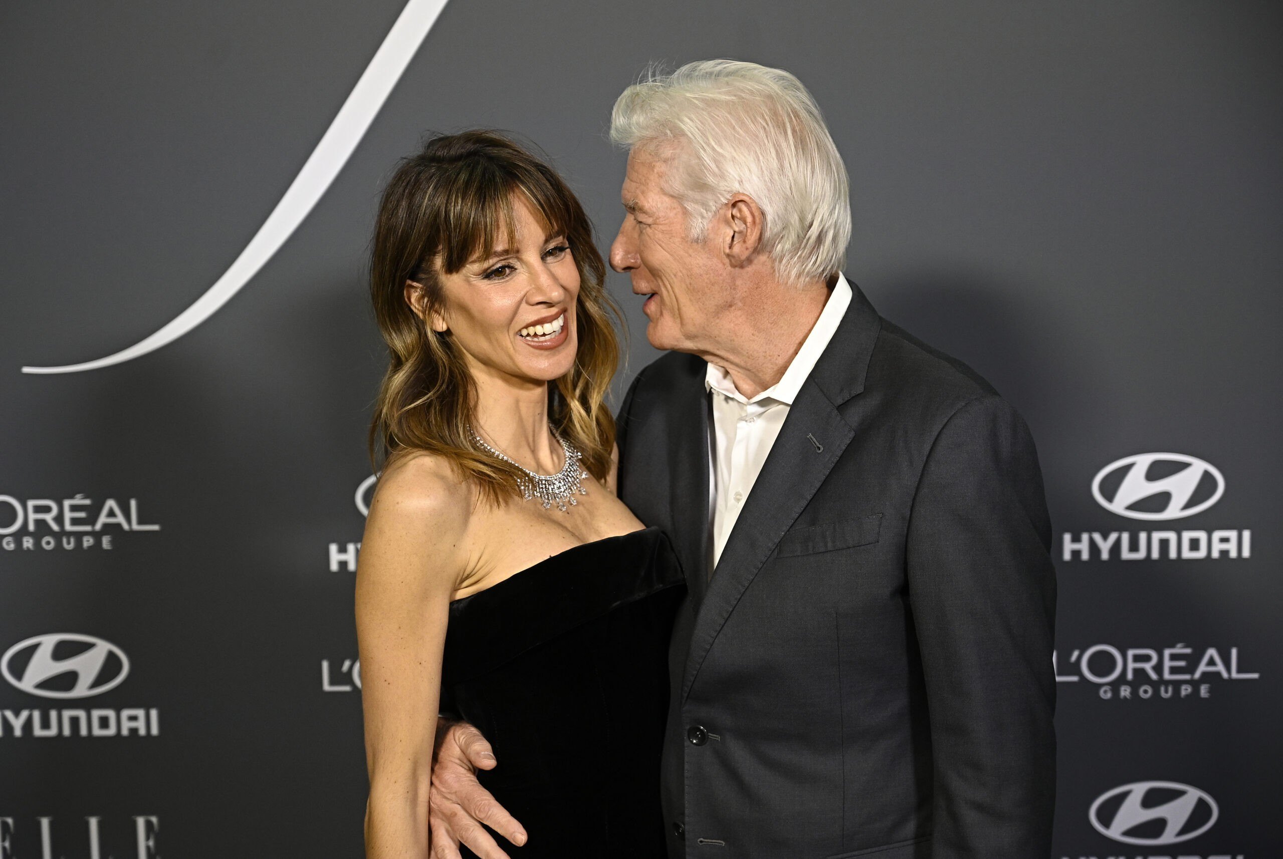 MADRID, SPAIN - NOVEMBER 26: Alejandra Silva and Richard Gere during the 'ELLE X FUTURE' gala held by Elle magazine at the Italian Consulate, on November 26, 2025, in Madrid, Spain. ELLE x Future is a night to pay tribute to the future, the planet and sustainability and to recognize the social and environmental work of many well-known faces committed to a better planet. In addition, during the gala, the ELLE Eco Award 2025 is presented to pay tribute to one of the attendees for their commitment and social and environmental work. (Photo By Francisco Guerra/Europa Press via Getty Images)