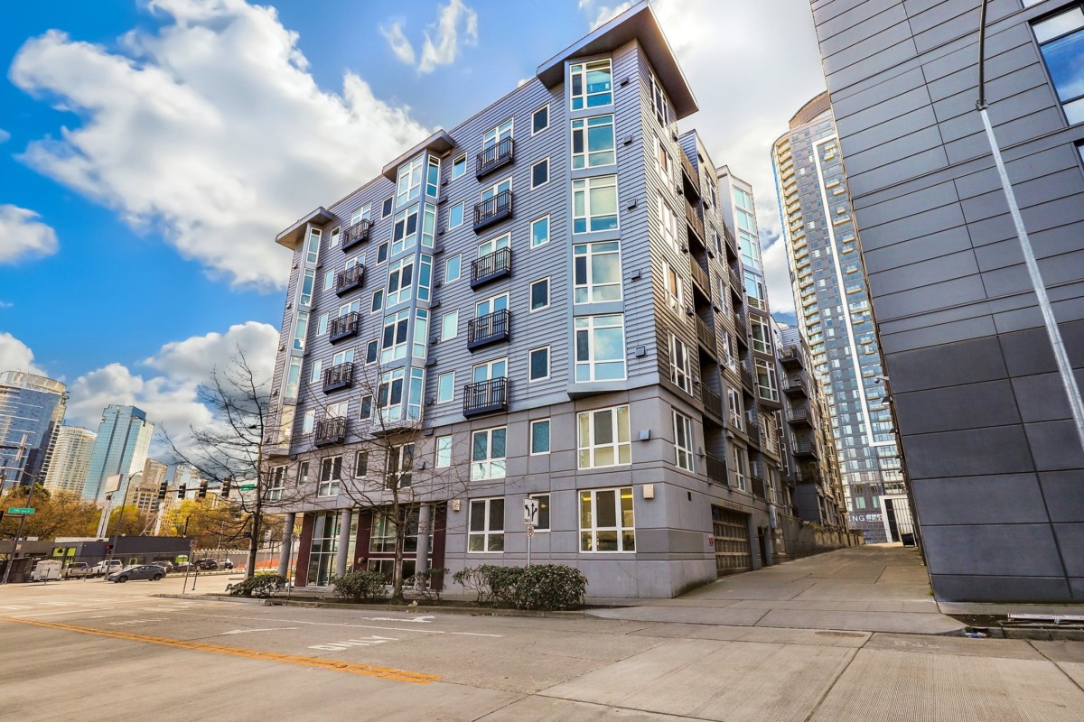 mid rise apartment located in a city center