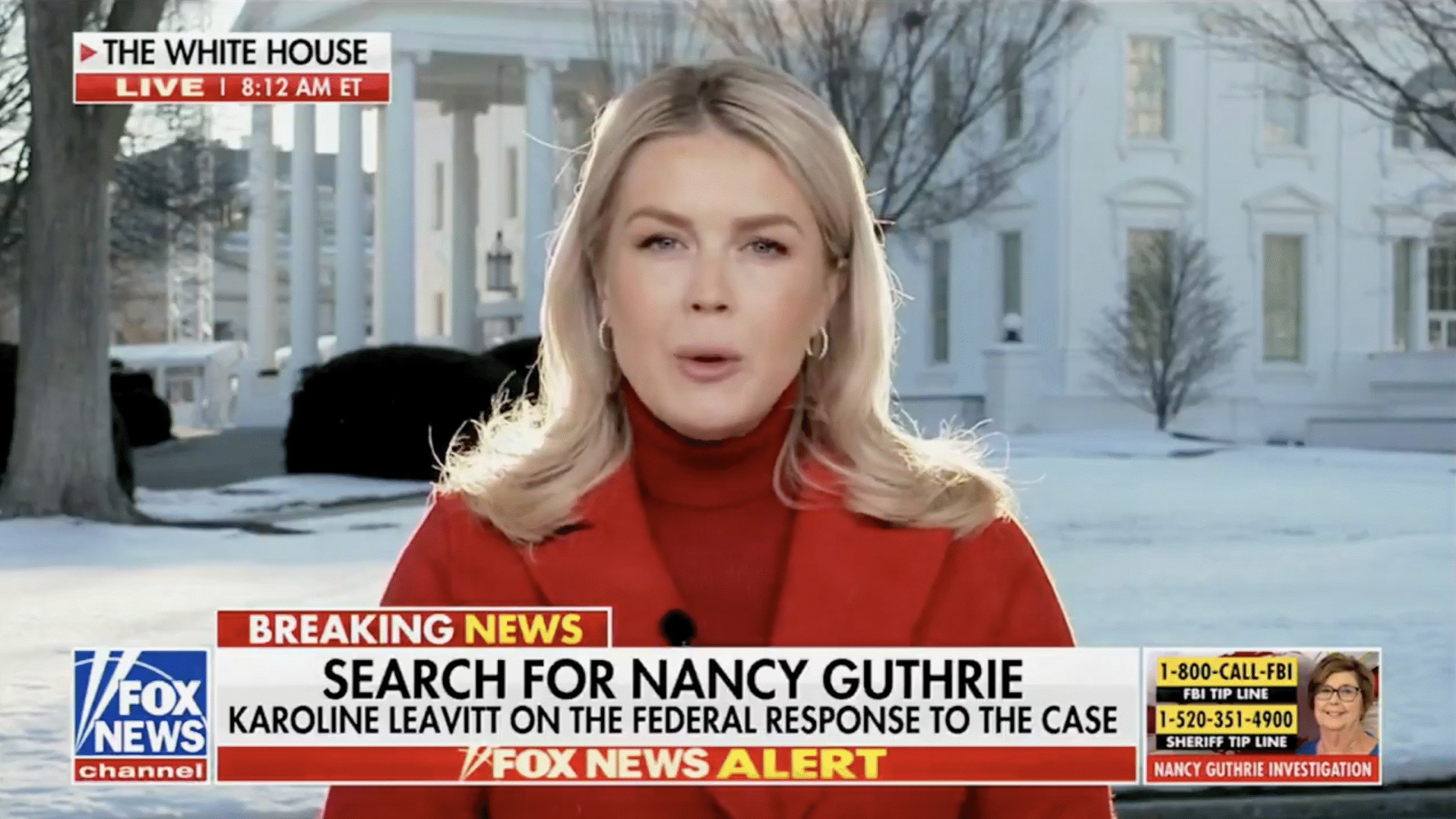 Karoline Leavitt discusses Nancy Guthrie case on Fox News