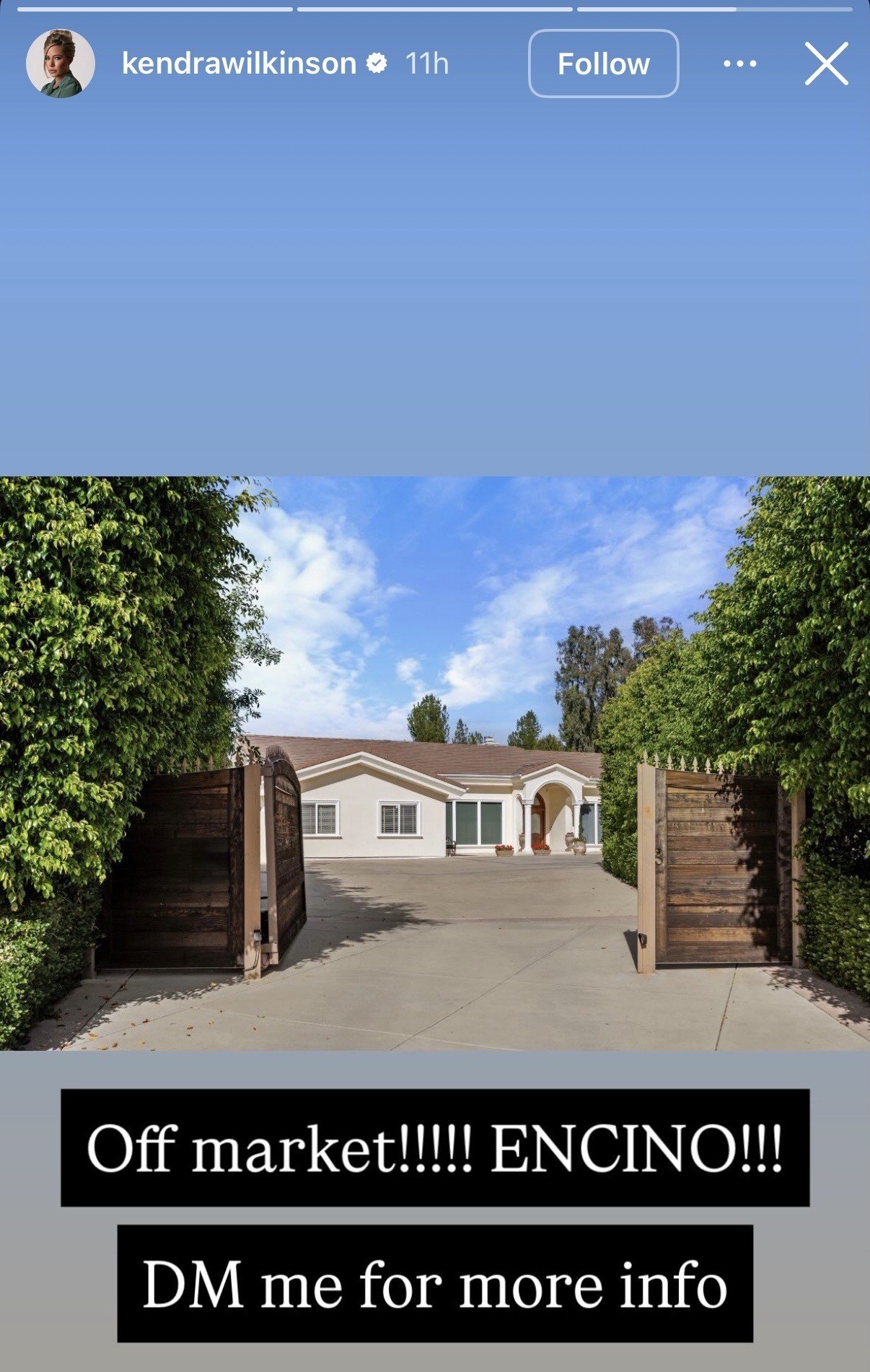 An off-market home in Encino, CA is also on Wilkinson's roster of current listings.