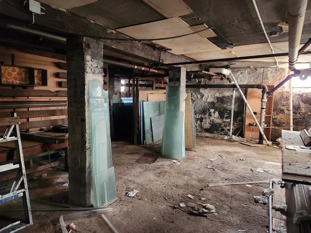 Basement of a burned house in Dorcester Boston