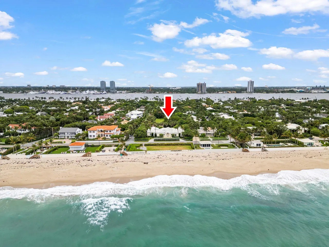 It's located on Ocean Boulevard in Palm Beach, just a little over two miles from Trump's Mar-a-Lago.