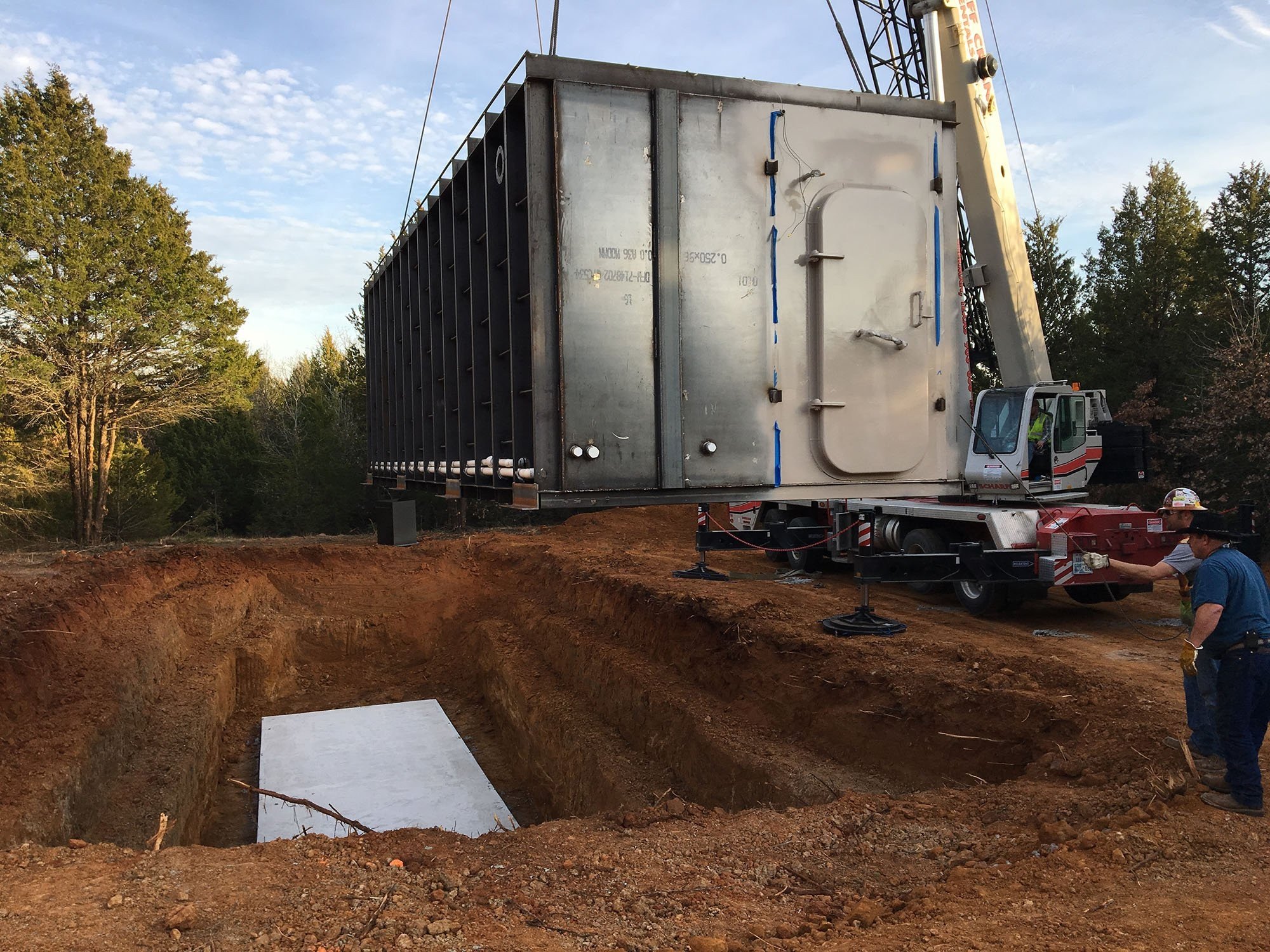 Bunker-2 A bunker being installed in the backyard of a home in Virginia.