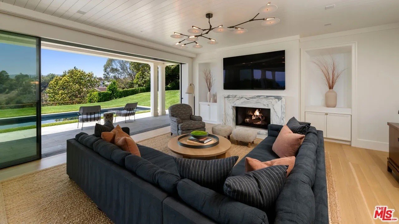 Photo of family room in home for sale in Pacific Palisades