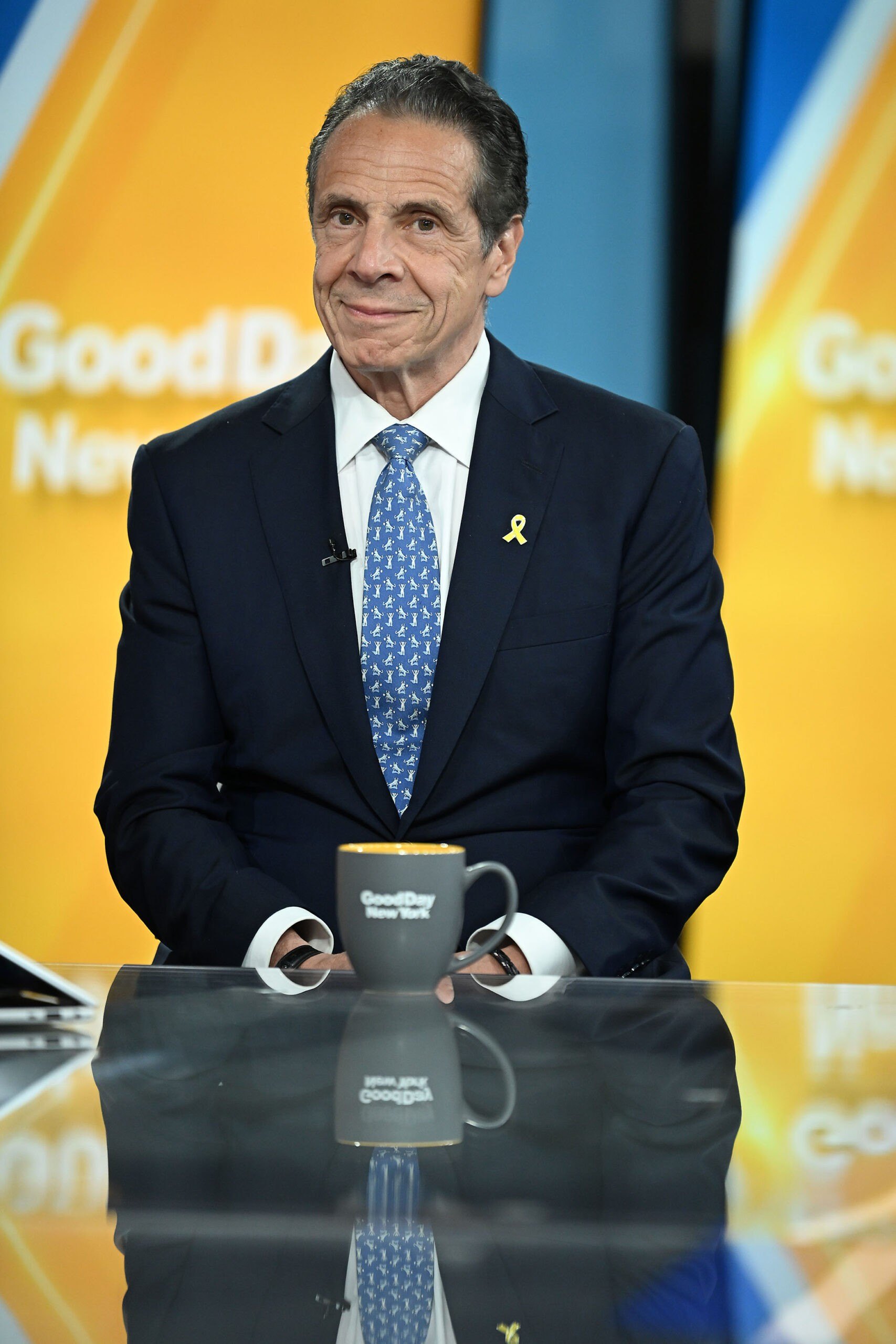 Former Governor of New York Andre Cuomo smiling on Good Day New York