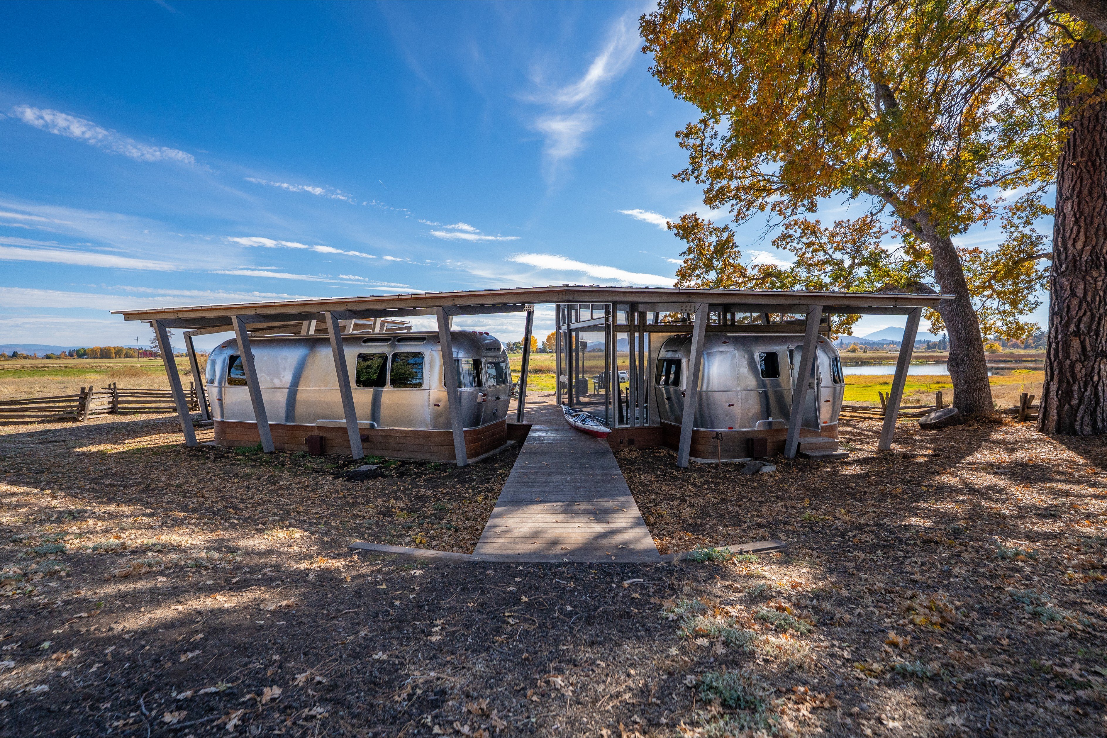Airstreams on a ranch in California belonging to billionaire Meg Whitman
