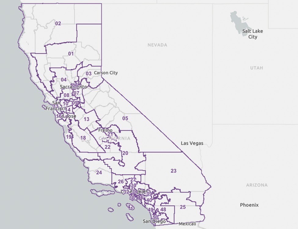 Proposed Congressional map for California special election.