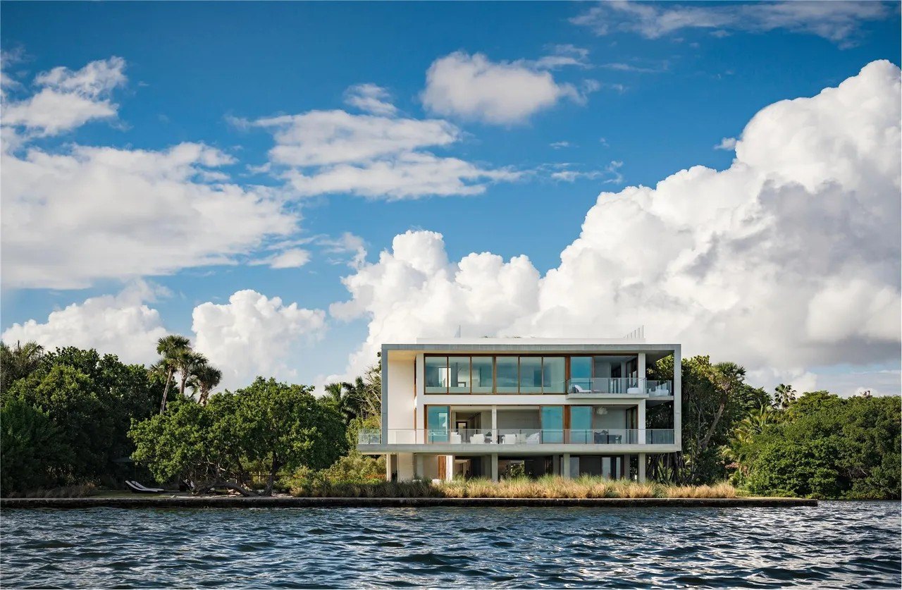 Exterior of one of Larry Page's new homes in Miami Florida