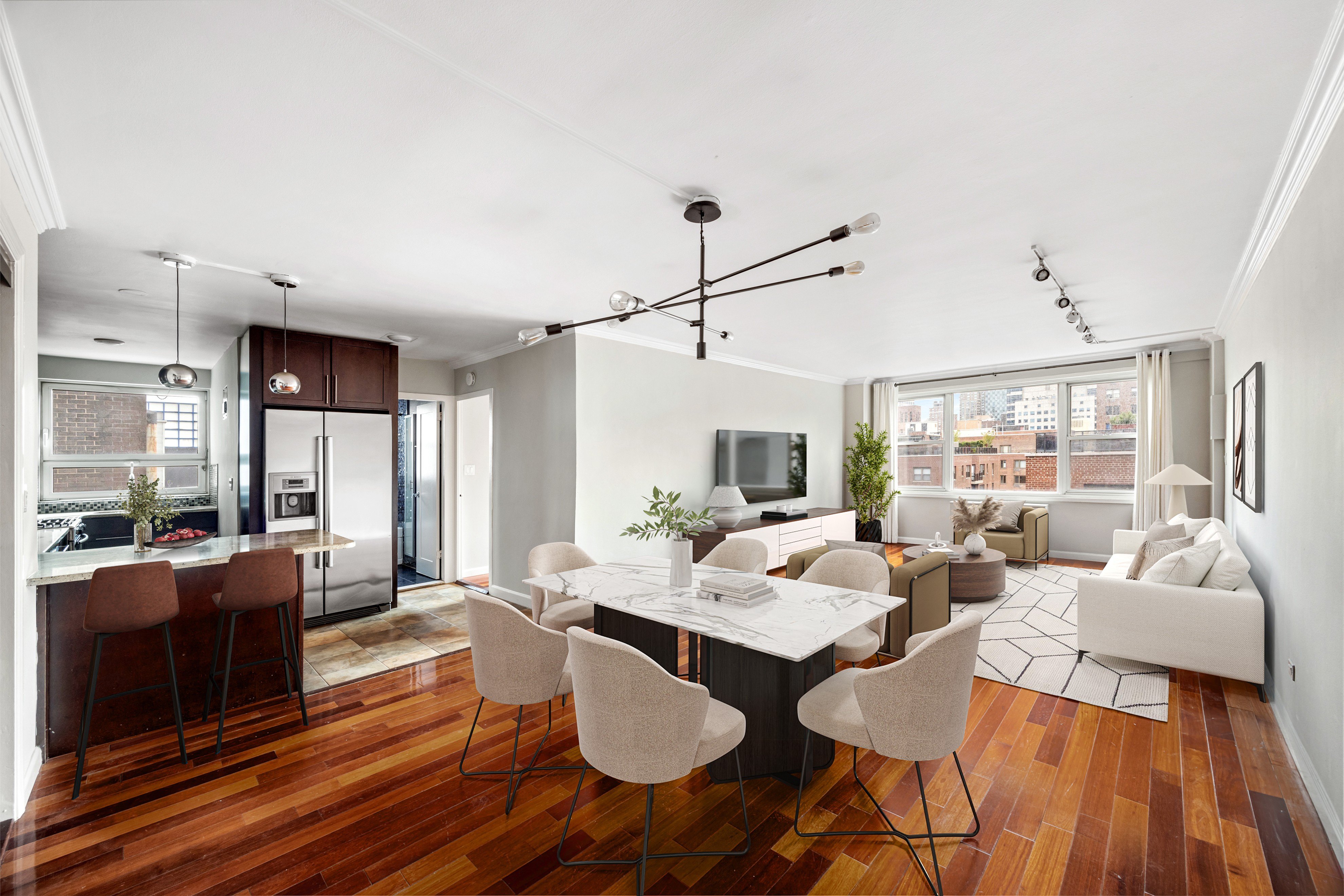 Virtually staged home listing