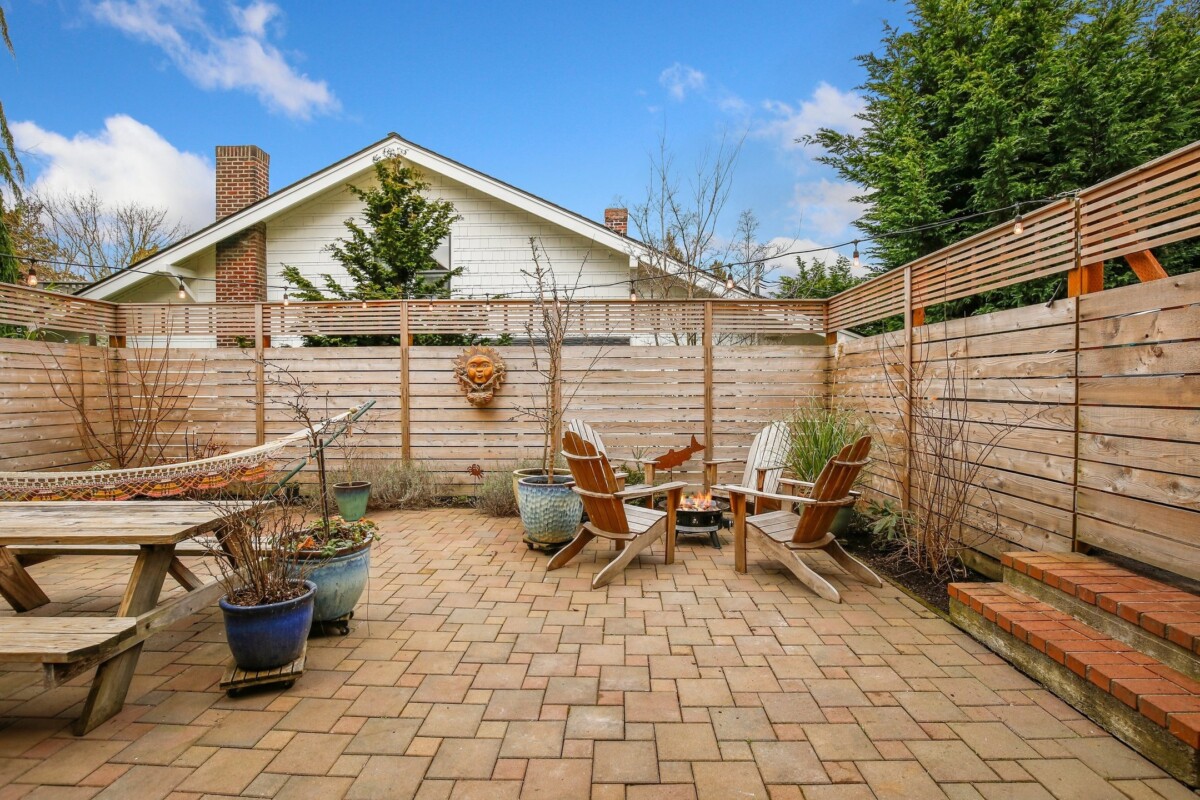 A backyard patio