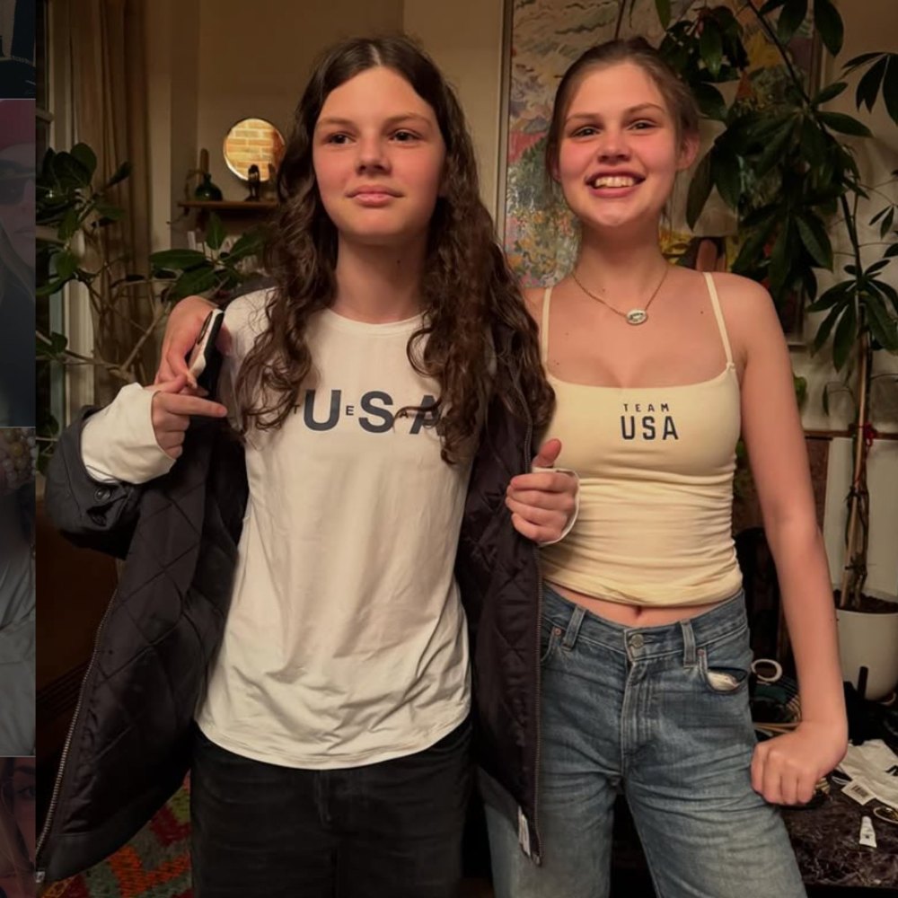Busy Philipps' daughters, Birdie and Cricket, are pictured at her New York City home