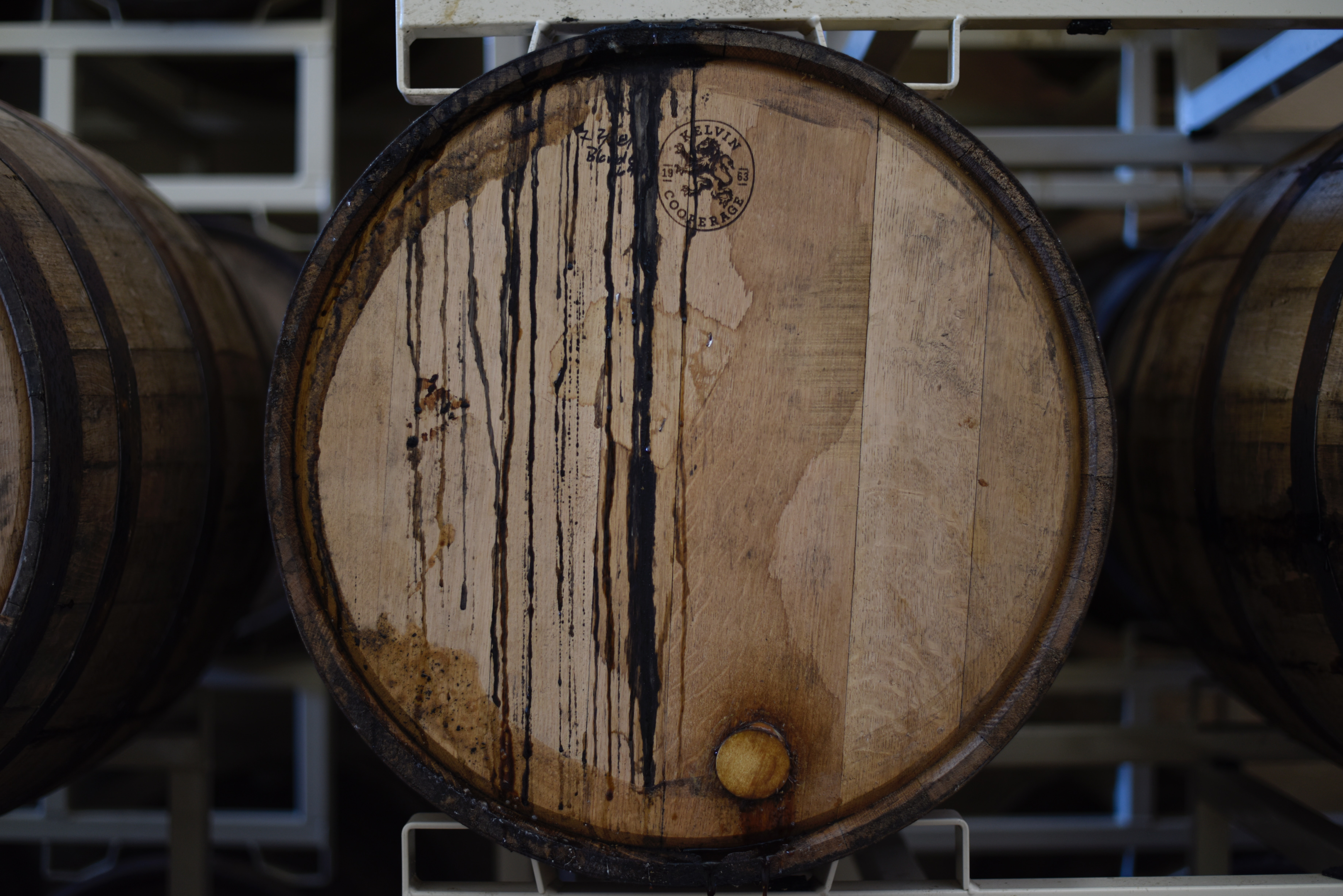 Brown wooden barrel
