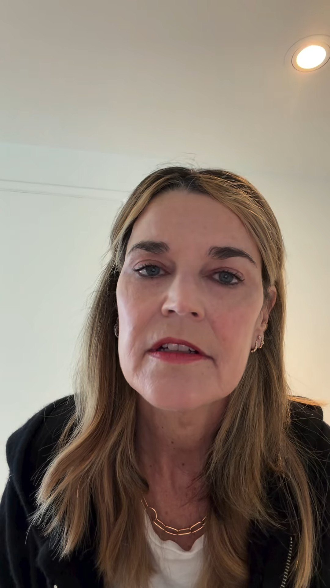Savannah Guthrie in a video she posted to Instagram in relation to her missing mom