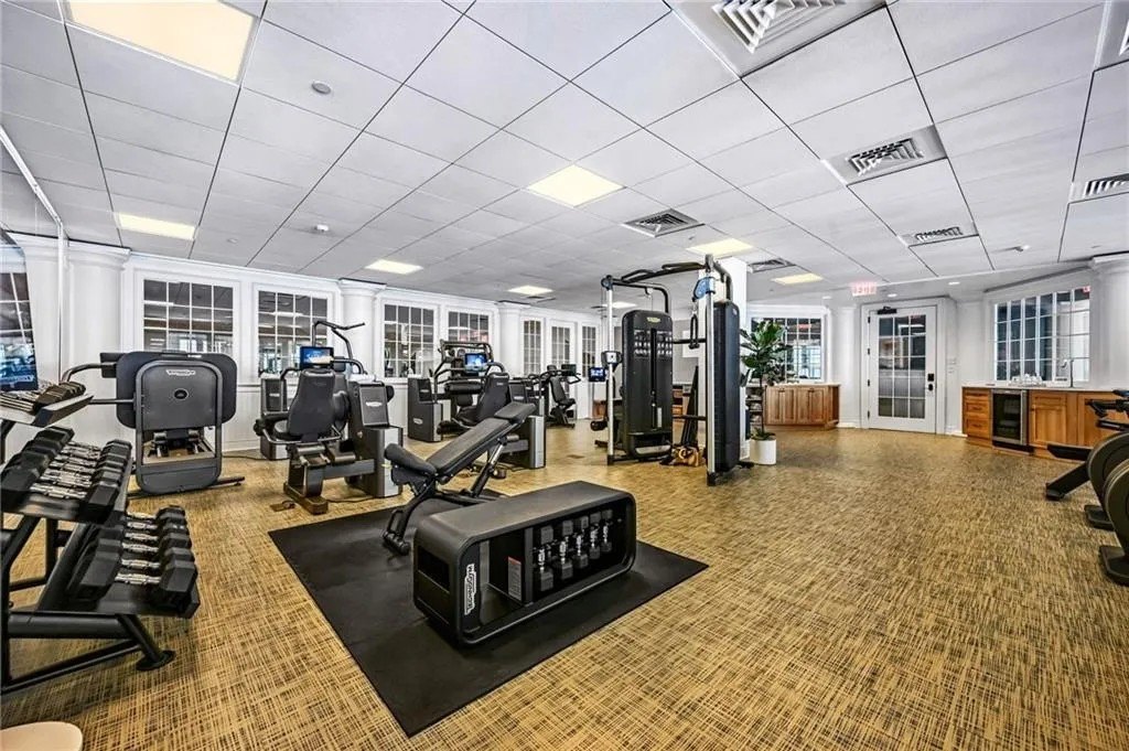 The gym for the Penthouse on top of the Ocean House in Rhode Island where Taylor Swift and Travis Kelce may be getting married