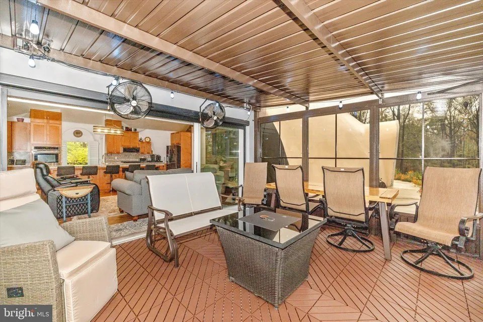 A sunroom in the monolithic dome home in Smithsburg, MD, on sale for $1,149,000